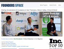 Tablet Screenshot of foundersspace.com